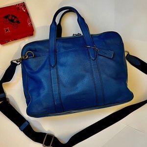 Coach Purse / Briefcase - Large - Leather - Color: Amazing Blue